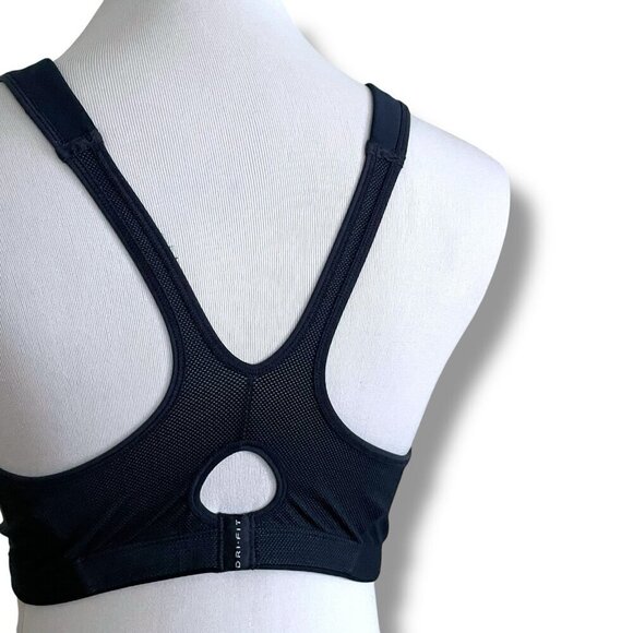 Nike 38D Sports Bra Navy Blue Wire Free Racerback Dri-Fit Gym Workout Athletic - Picture 6 of 8